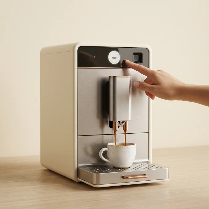 Illustration : réglage de la recette sur la machine